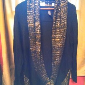 Style and Company long sleeve tunic sweater and scarves set